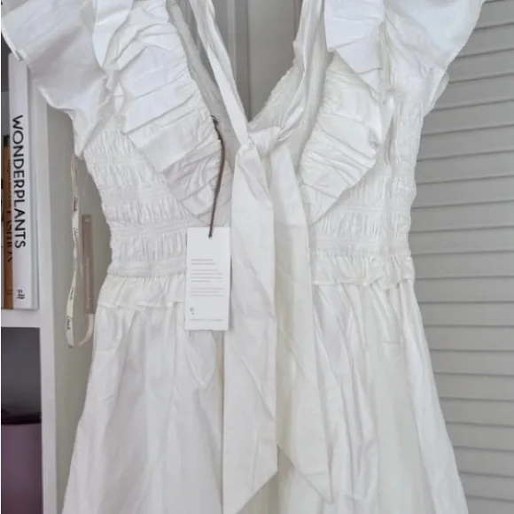 Cleobella NWT Elegant White Ruffled Dress - Picture 2 of 8